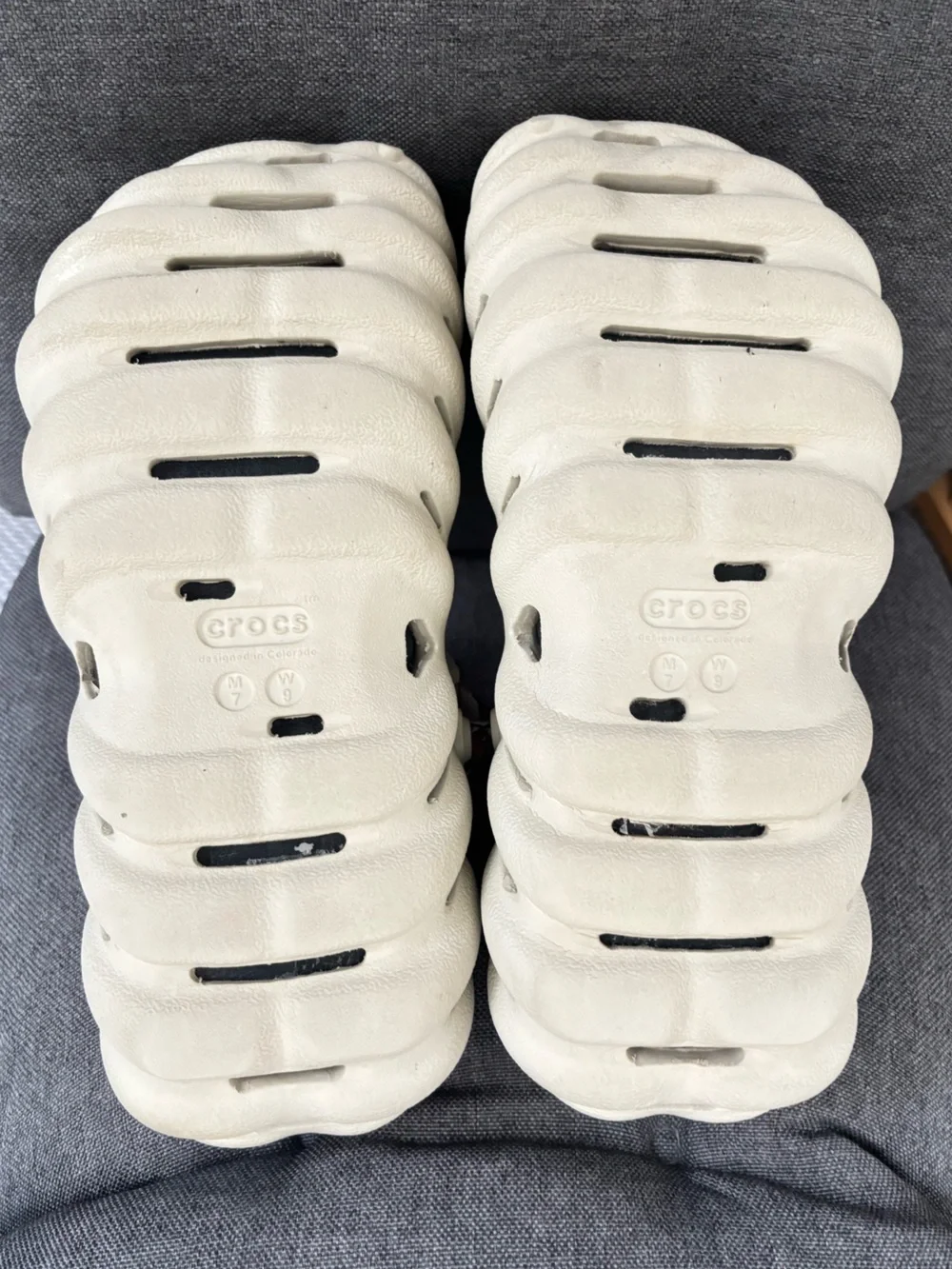 CROCS ECHO CLOGS IN REALTREE EDGE BONE WHITE CAMOUFLAGE PRINT, size 7M/9W